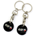 Custom Metal Euro Shopping Cart Trolley Coin Holder Keychain, Token Coin Keyring